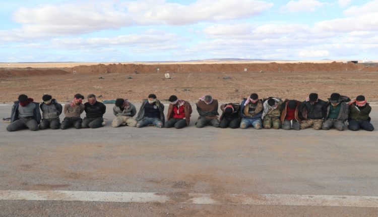 The Jordanian forces arrest 15 drug and weapons smugglers on the border with Syria on Jan. 6, 2024 - Al-Mamlaka TV