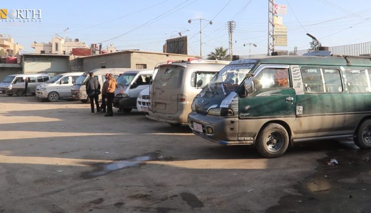 The minibus garage in the city of Hasakah, northeastern Syria. – North Press