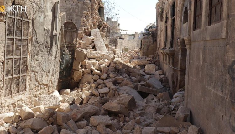Impacts of the quake that hit Syria in February 2023 are still the same in the old city of Aleppo, northwest Syria on Feb. 6, 2024 – North Press