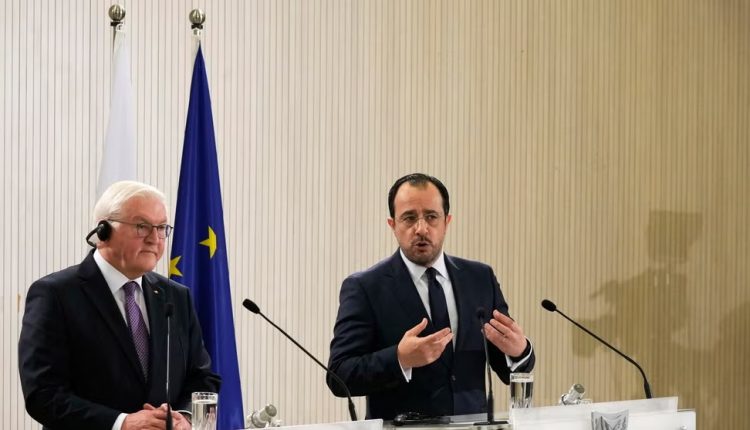President of Cyprus, Nikos Christodoulides with Germany’s President Frank-Walter Steinmeier - AP
