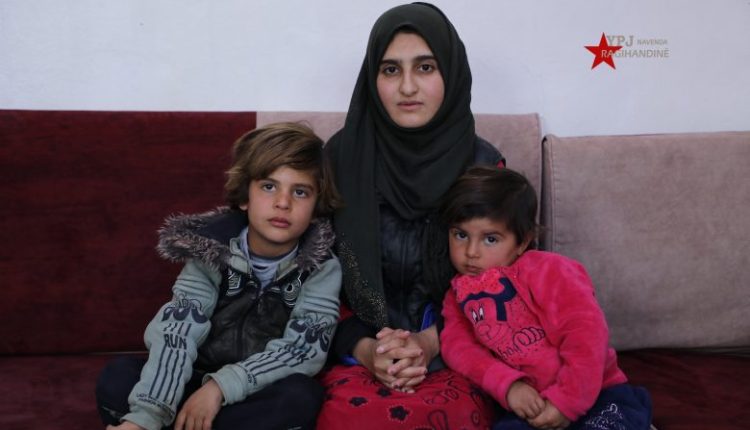 Yazidi woman rescued from Islamic State (ISIS) captivity in Hawl Camp in northeastern Syria on Feb.4, 2024 - YPJ