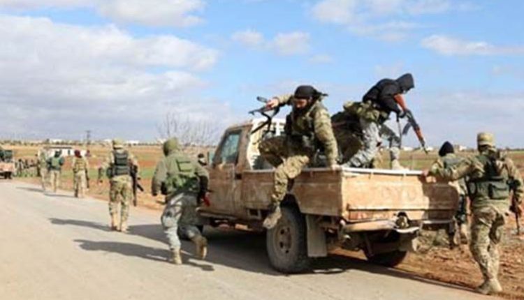 Militants of the Turkish-backed armed opposition factions in Aleppo countryside