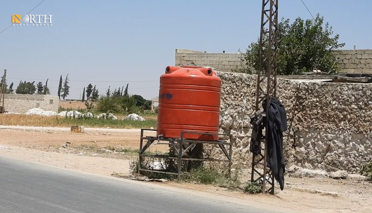 A water tank in the northern countryside of Aleppo that UNICEF has stopped filling with water – North Press