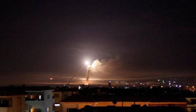 A suspected Israeli air strike hits the vicinity of Damascus on May 2, 2024 – Reuters