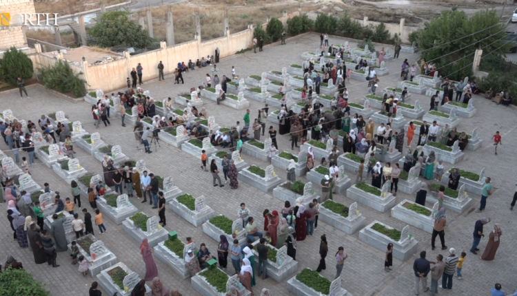 People in Kobani city in northern Syria commemorate their beloved who were killed in a massacre committed by ISIS in 2015, June 25, 2024 – North Press