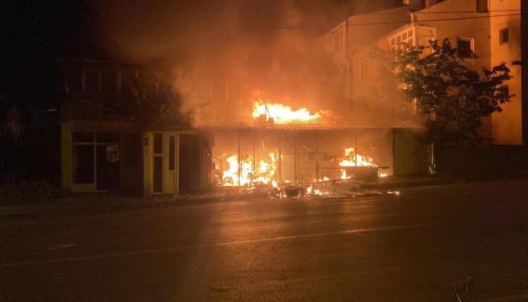 Vehicles and businesses of Syrians burned by furious locals in Kayseri, central Turkey, July 1, 2024 –IHA