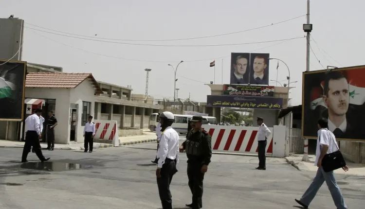 The front gate of the prison in the Adra area of Damascus, Syria, in 2010 - Reuters