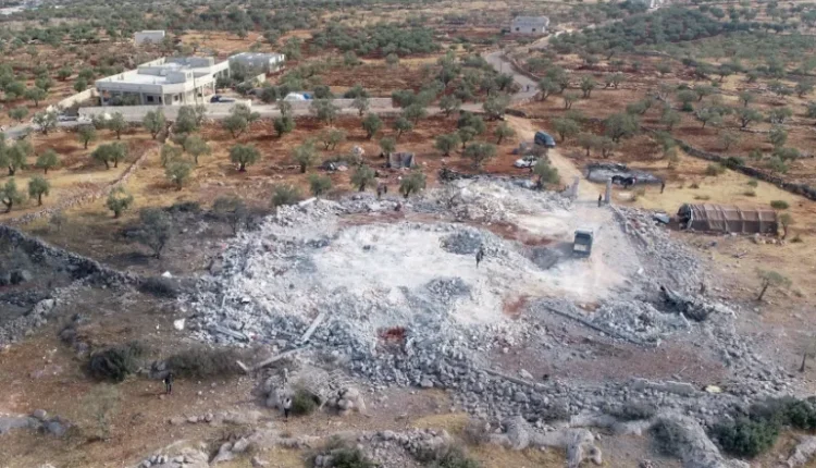 The compound where Abu Bakr al-Baghdadi was targeted by U.S. helicopter gunfire near the village of Barisha in Idlib Governorate in northwestern Syrian – AA