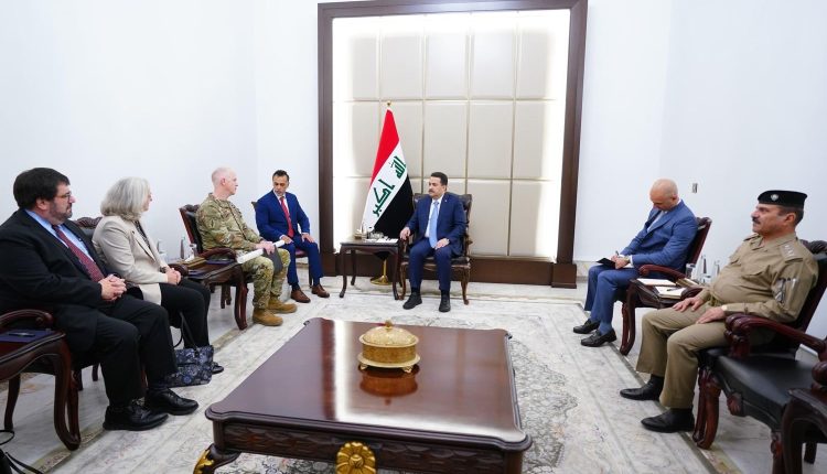 Iraqi Prime Minister Mohammed Shia' al-Sudani meets with U.S.-led Global Coalition commander Major General Kevin C. Leahy and U.S. Ambassador Alina Romanowski in Baghdad. Sept. 1, 2024 – Al-Sudani's Office