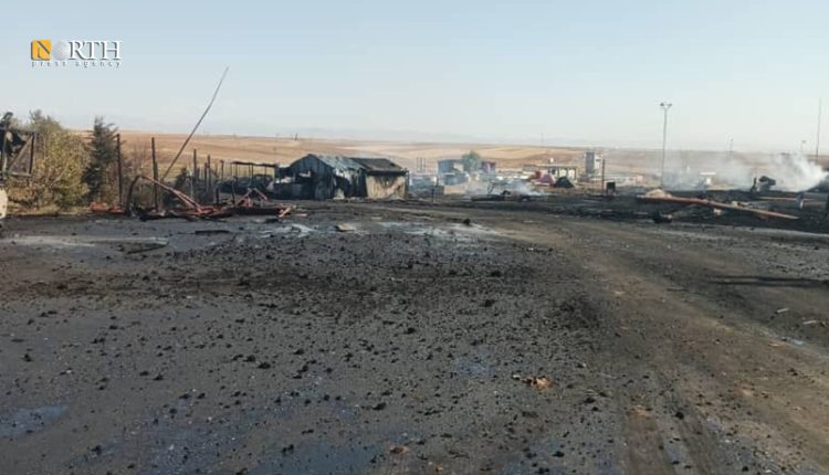Impacts of Turkish strikes on Sweidiya gas plant in NE Syria, on Oct 24, 2024 – North Press
