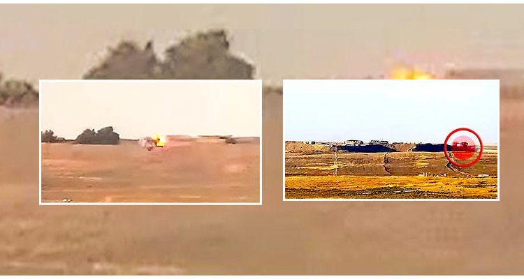 An attack by the Syrian Democratic Forces (SDF) on a Turkish base in the countryside of Tel Tamr in northwest of Hasakah, northeastern Syria on Oct. 25, 2024 - SDF