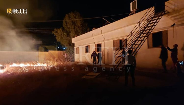 Fire erupts at an infirmary in the city of Qamishli in Northeast Syria as a result of a Turkish strike on Oct. 24, 2024 – North Press