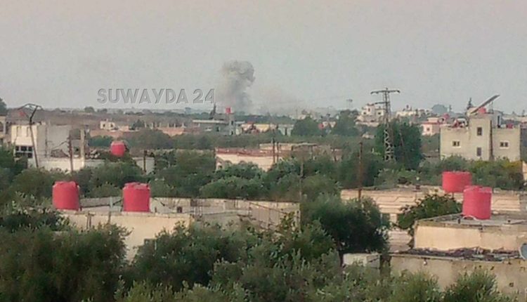 A explosion at a weapons warehouse of the Syrian government forces in the village of Majdal in the northwest of Suwayda, southern Syria. Nov. 2, 2024 - Suwayda 24