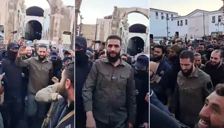 Abu Mohammad al-Jolani enters the Umayyad Mosque in Damascus after the fall of Bashar al-Assad’s regime.
