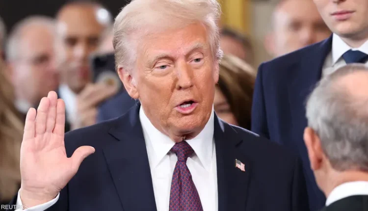 Donald Trump takes the oath of office as the 47th President of the United States.