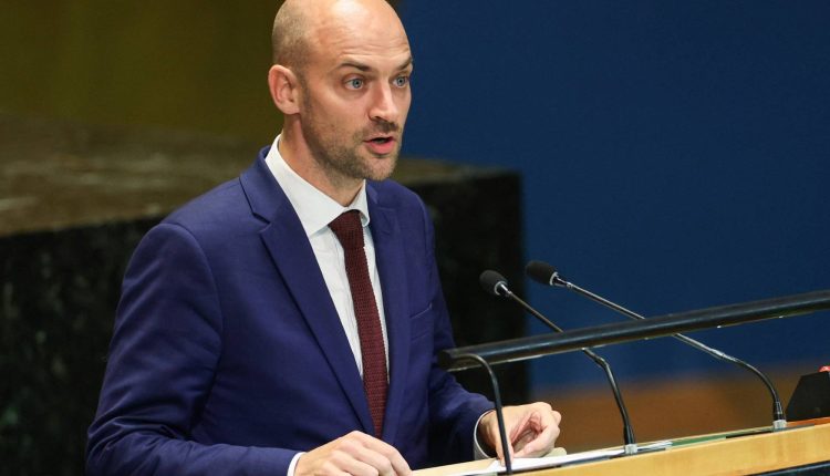 French Foreign Minister Jean-Noël Barrot at the Paris Conference on Syria.
