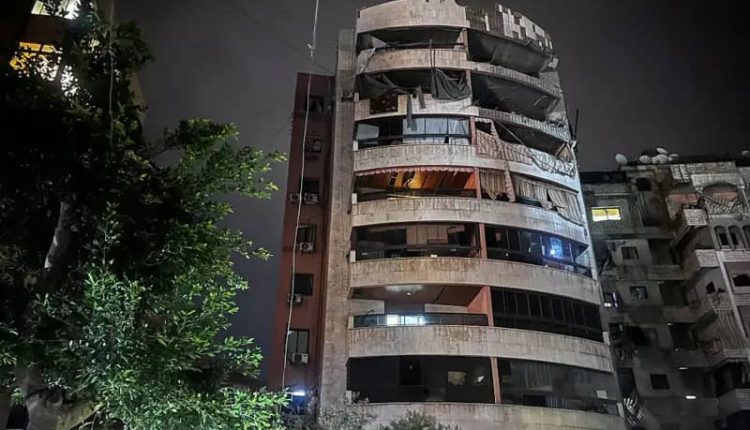 Aftermath of an Israeli airstrike in Beirut’s southern suburbs.