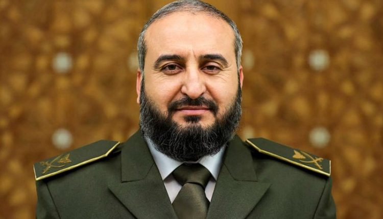 Syrian Defense Minister Marhaf Abu Qasra during a televised interview.