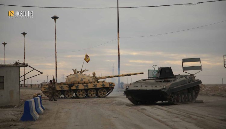 Armored vehicles of the Syrian Democratic Forces (SDF) at the southern entrance of Hasakah city in Northeast Syria – North Press