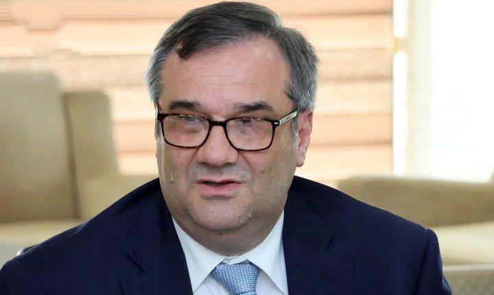 Central Bank of Syria Governor Abdelkader Hasriya speaks following the EU’s decision to lift sanctions, May 21, 2025.