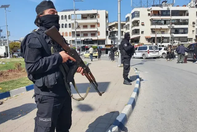General Security members at a Latakia countryside checkpoint, August 5, 2025 (North Press)