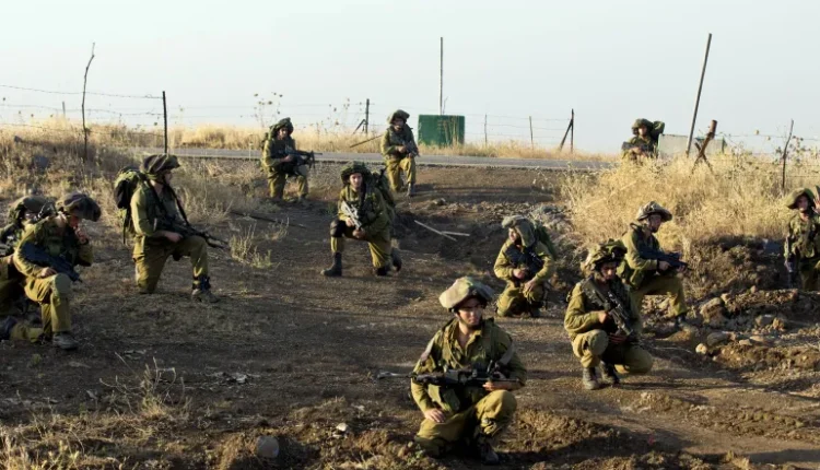 Israeli soldiers inside Syrian territory