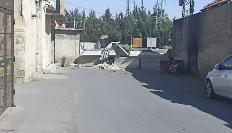 One of the entrances to Sumarriya neighborhood of Damascus was closed earlier this month by members of the Syrian Security Forces.