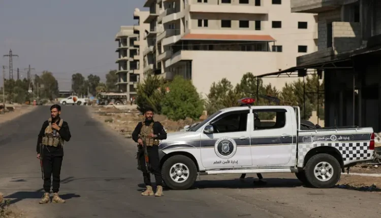Security checkpoint in southern Syria