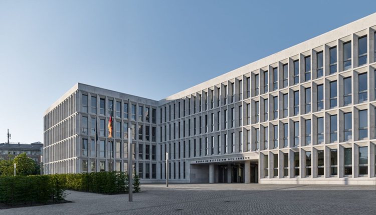 The entrance to the building of German Ministry of Interior.