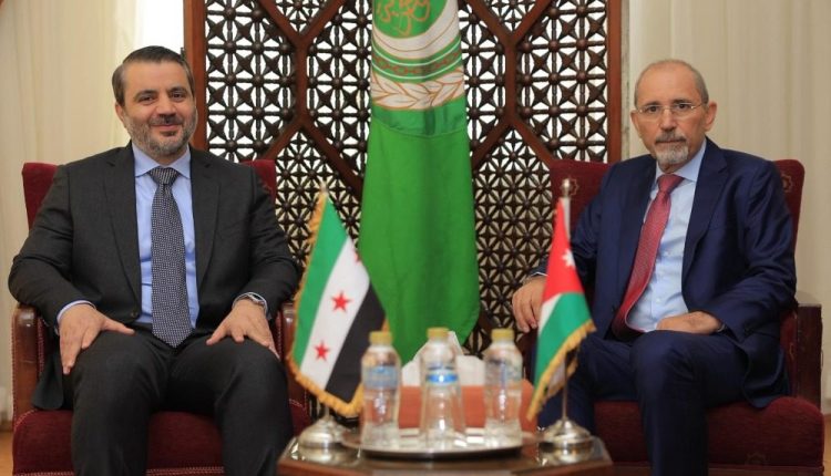 Syrian FM al-Shibani with Jordan’s FM Safadi
