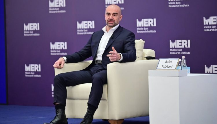 Bafel Talabani, President of the Patriotic Union of Kurdistan (PUK), speaking at the annual conference of the Middle East Research Institute (MERI) in Erbil on Oct. 7, 2025 – Rudaw