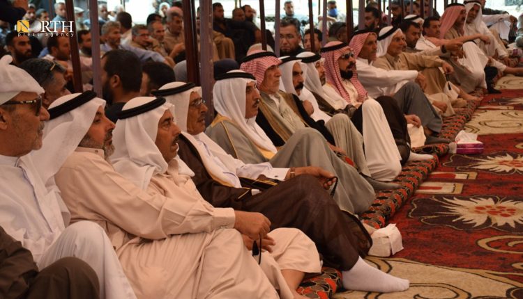 A gathering of the sheikhs and members of the Raqqa tribes during the reconciliation between al-Sakhani and al-Busaria tribes– North Press