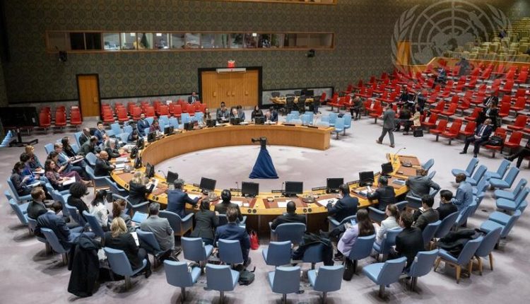 A wide view of the UN Security Council meeting on the situation in Syria on Dec. 5, 2024. – UN