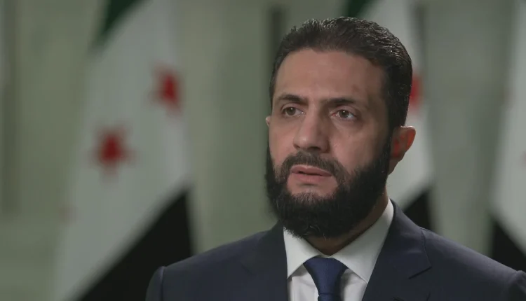 Syria's Transitional President, Ahmad al-Sharaa, during an interview with 60 Minutes on CBS News on Oct. 12, 2025. – CBS
