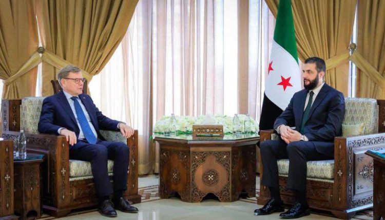 Syria’s Transitional President Ahmad al-Sharaa meets German Foreign Minister Johann Wadephul in Damascus on Oct. 30, 2025.