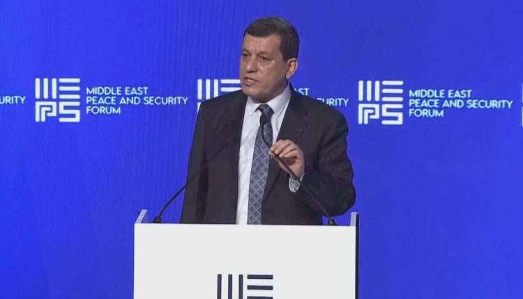 General Mazloum Abdi, Commander-in-Chief of the SDF, speaking at the Middle East Peace and Security (MEPS) Forum in Duhok, Kurdistan Region of Iraq, on Nov. 19, 2025.