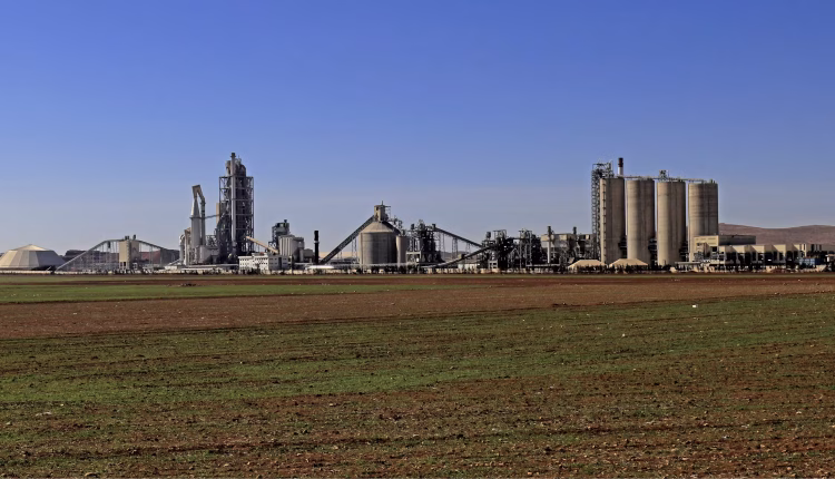 Lafarge cement company in Jalabiya village in the south of Kobani, northern Syria, Feb. 19, 2018 – AFP