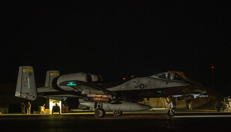 A U.S. Air Force A-10 Thunderbolt II taxis at a base in the U.S. Central Command area of responsibility. – AFP