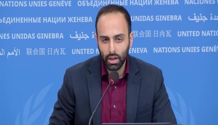 UN High Commissioner for Human Rights spokesperson Thameen al-Kheetan while briefing on Syria in December 2024. – UN