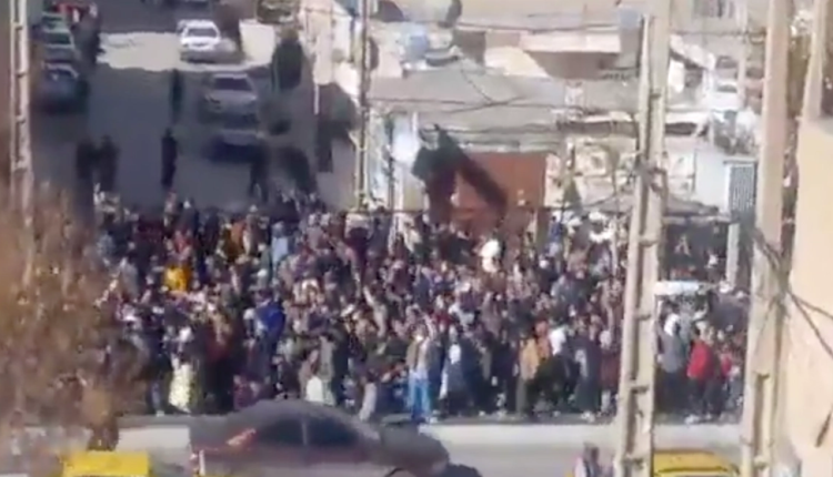 A screen-grab from a video that appears to show protestors in Iran's southern city of Marvdasht chant against Supreme Leader Ali Khamenei on Jan. 1, 2026 – Iran International
