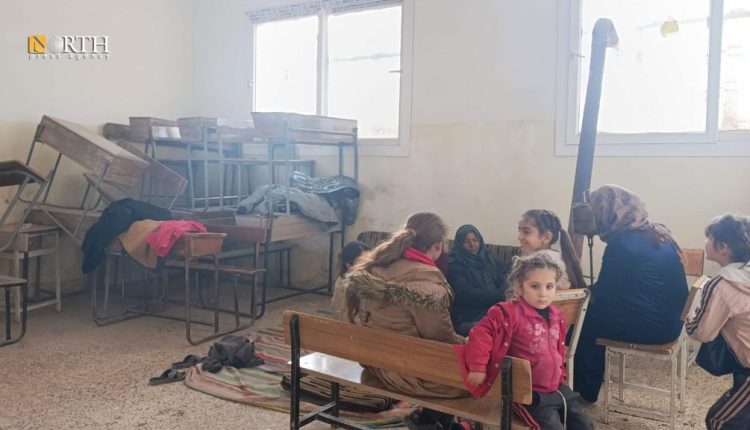 People flee the Kobani countryside to the city amid a siege by Syrian government forces, Jan. 22, 2026. - North Press