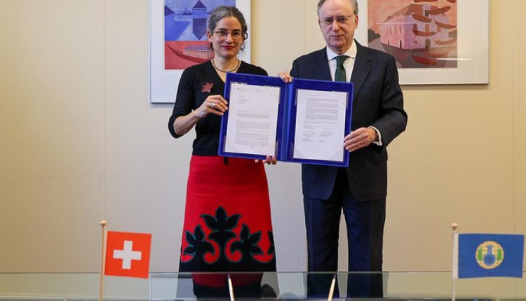 Permanent Representative of Switzerland to the OPCW, H.E. Mrs. Corinne Cicéron Bühler, and the OPCW Director-General, Ambassador Fernando Arias. – OPCW