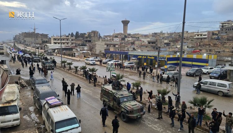 A convoy of the Syrian security forces entering the Kurdish-majority city of Qamishli in northeastern Syria on Feb. 3, 2026 under an SDF-Damascus deal. – North Press