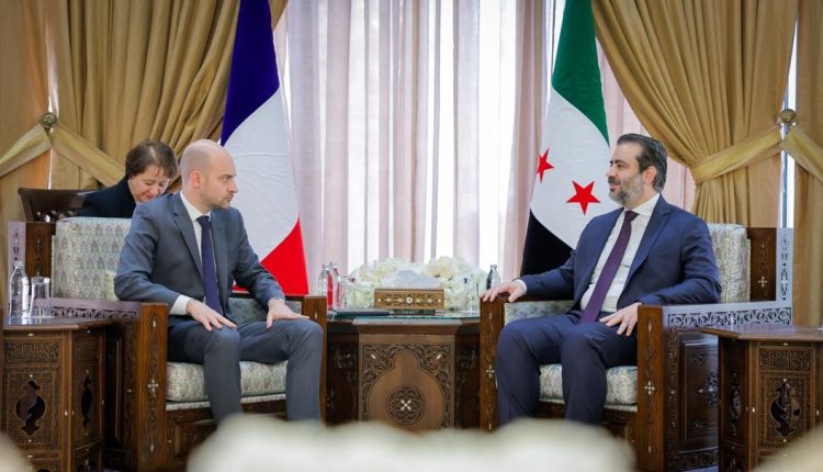 French Foreign Minister Jean-Noël Barrot meets with Syrian counterpart Assad al-Shaibani.