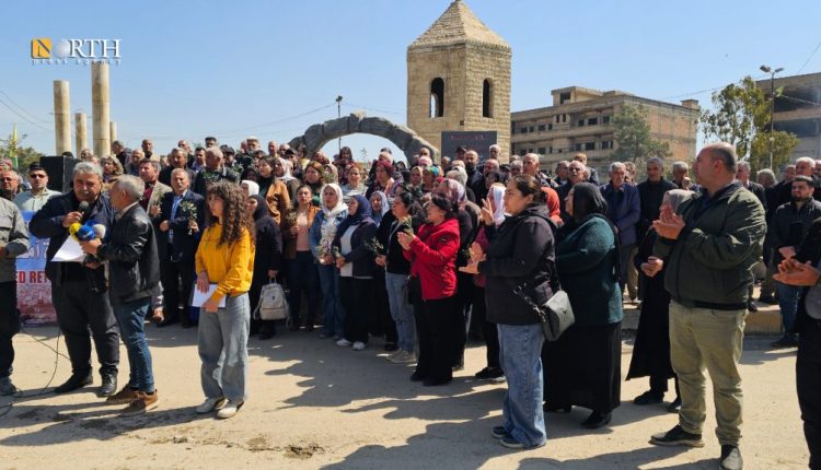 Kurds in Syria's Qamishli rally on the 8th anniversary of Afrin operation and demand a safe return, March 18, 2026. – North Press