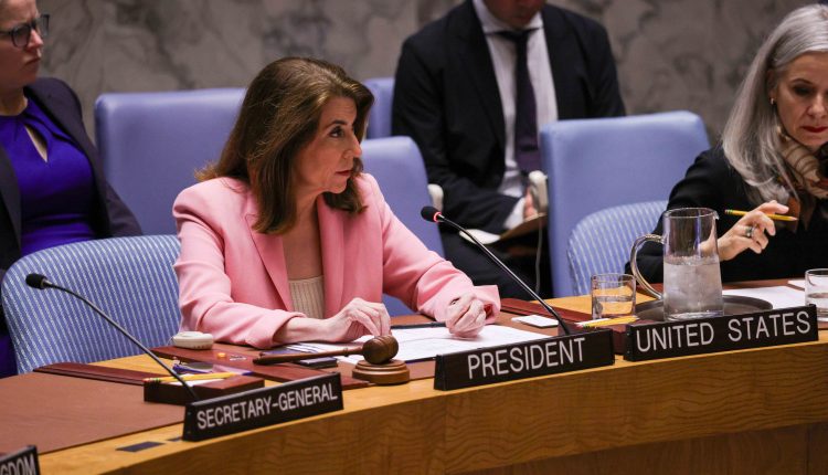 U.S. Deputy Representative to the UN Tammy Bruce speaking during a briefing at the UN Security Council on chemical weapons use in Syria on March 10, 2026. – USUN