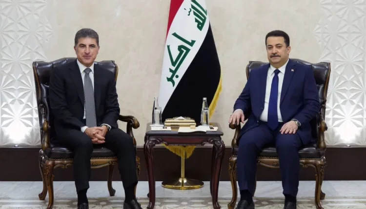 Iraqi PM al-Sudani and Kurdistan Region President Nechirvan Barzani