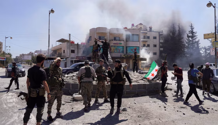 Members of Syrian security forces in the Druze-majority city of Suwayda in southern Syria on July 15, 2025, following two days of clashes. – Reuters