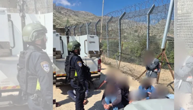 Israel Police arrest civilians who attempted to cross border into Syria on April 22, 2026. – Israel Police