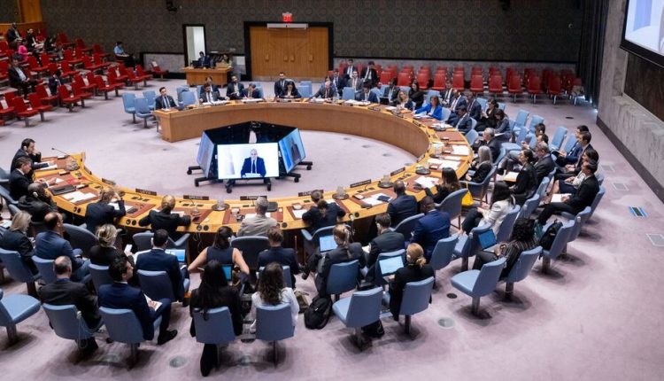 A wide view of the UN Security Council meeting on the situation in Syria on May 15, 2026. – UN